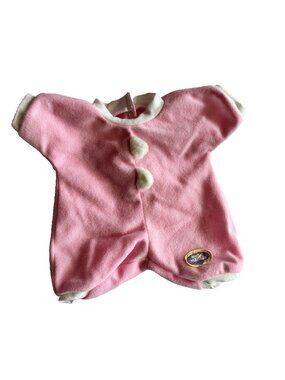 Vintage Magic Nursery Doll Pink Fleece Romper Pajamas Outfit Baby Doll Clothes